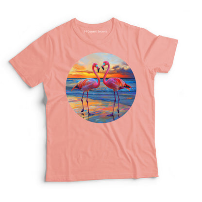 Flamingo T-Shirt for Women Cotton Radiant Wild