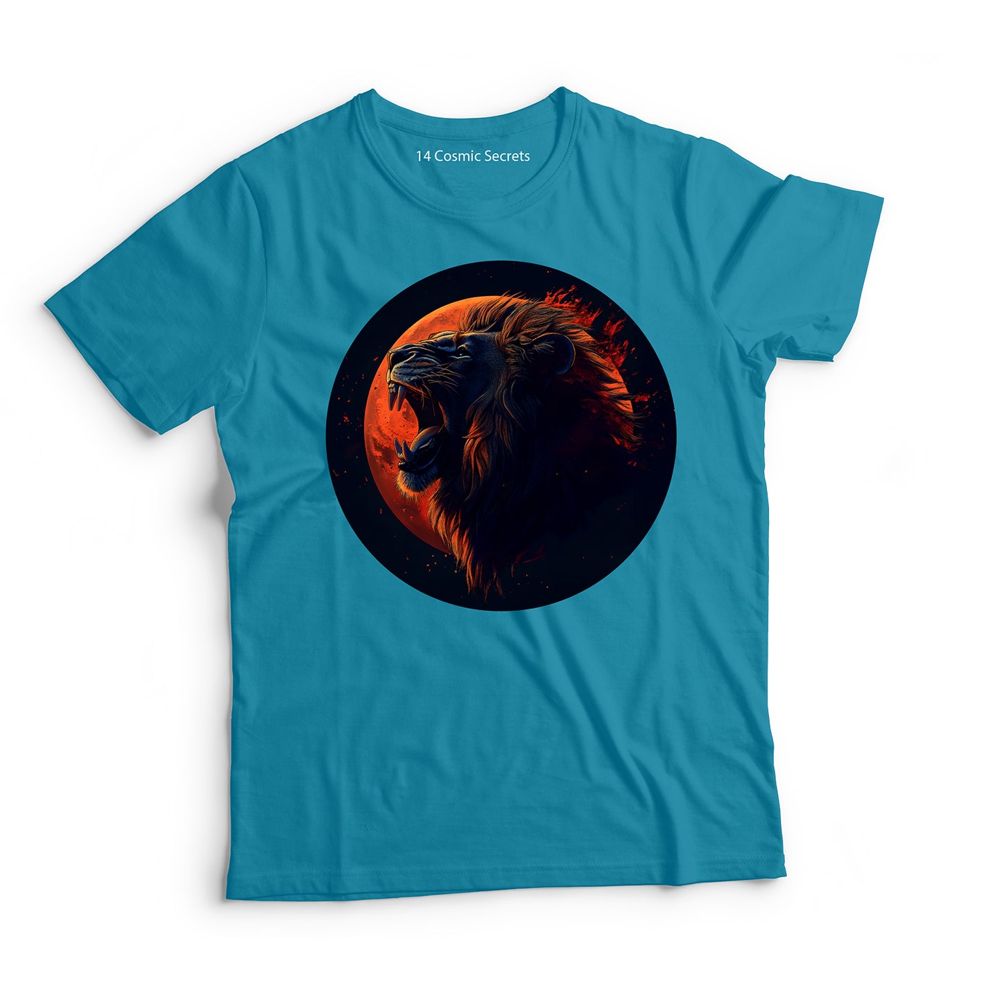 Lion T-Shirt for Men Cotton Fierce Guardian