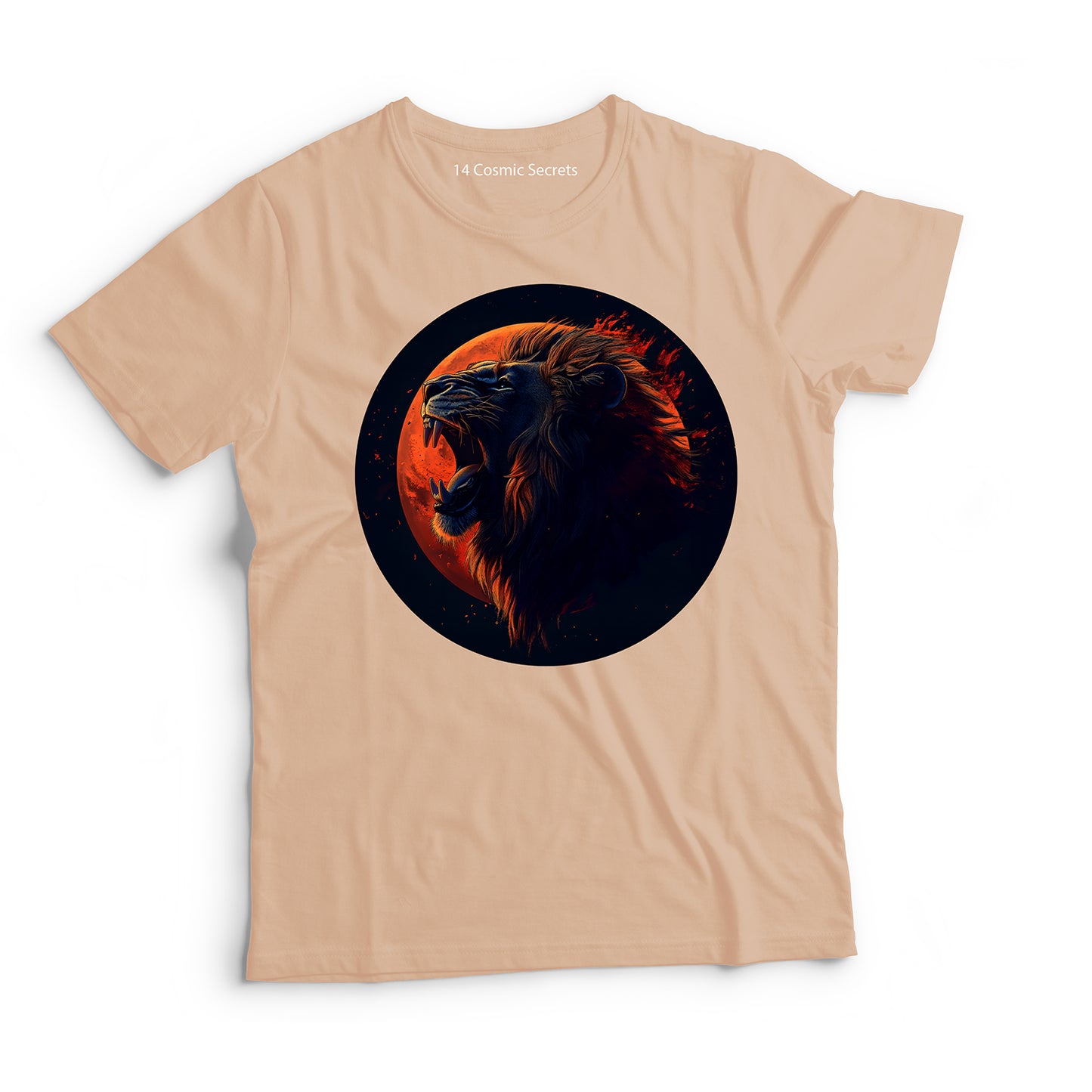 Lion T-Shirt for Men Cotton Fierce Guardian