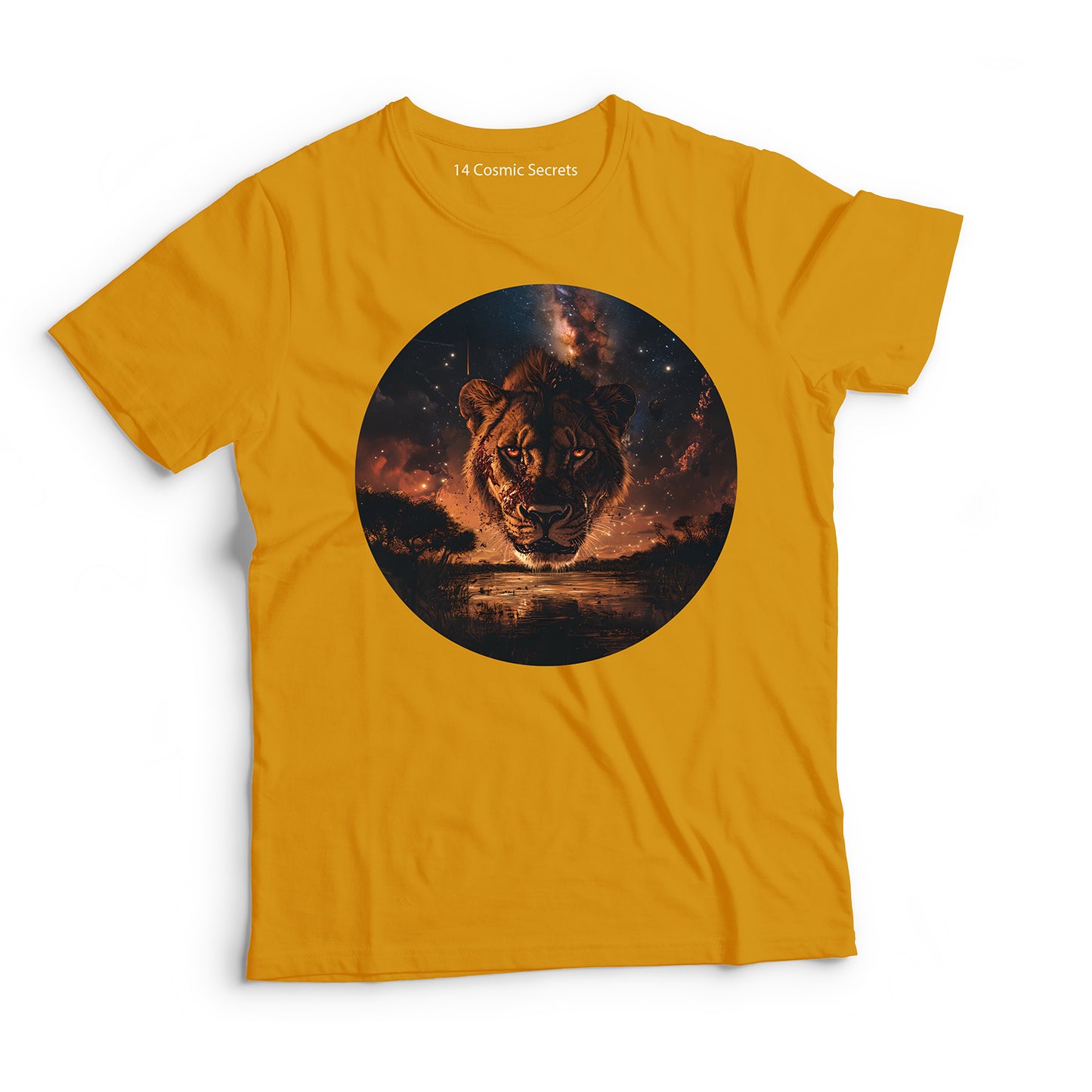 Lion T-Shirt for Men Cotton Proud Mane