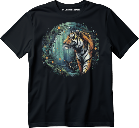Tiger's Regal Style Graphic Printed T-Shirt  Cotton T-Shirt Magnificence of India T-Shirt