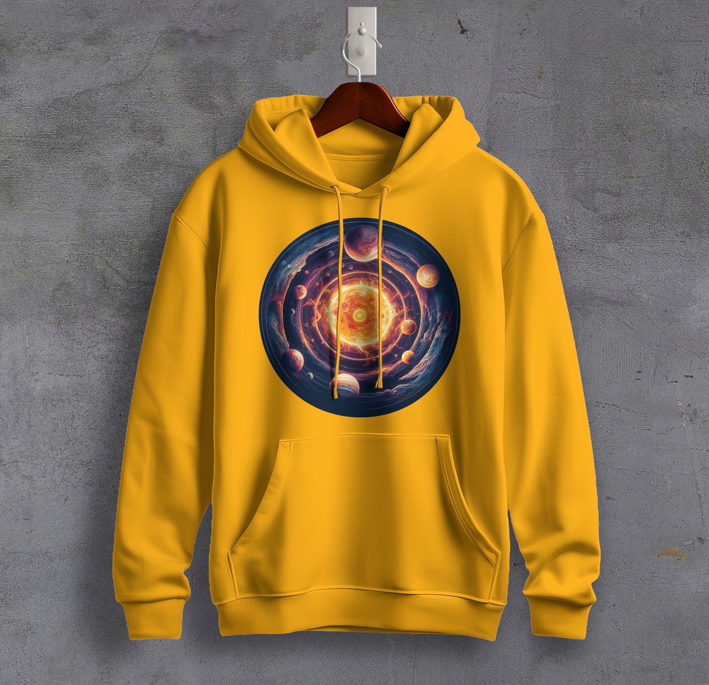 Cosmic Odyssey - Graphic Printed Hooded Sweat Shirt for Men - Cotton - Cosmos Sweat Shirt 🪐 ☀️ ☯️ 🌘🌑🌒