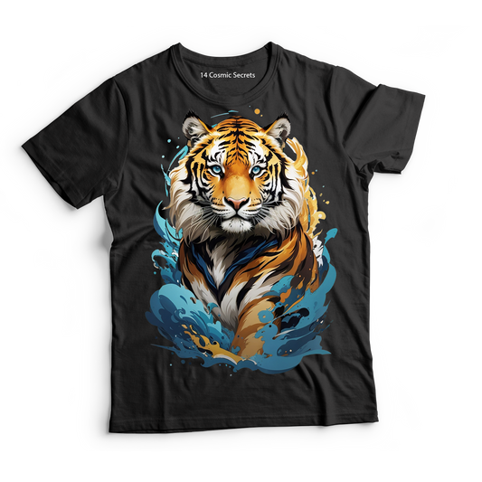 Bengal Stripes Statement Tee Graphic Printed T-Shirt  Cotton T-Shirt Magnificence of India T-Shirt