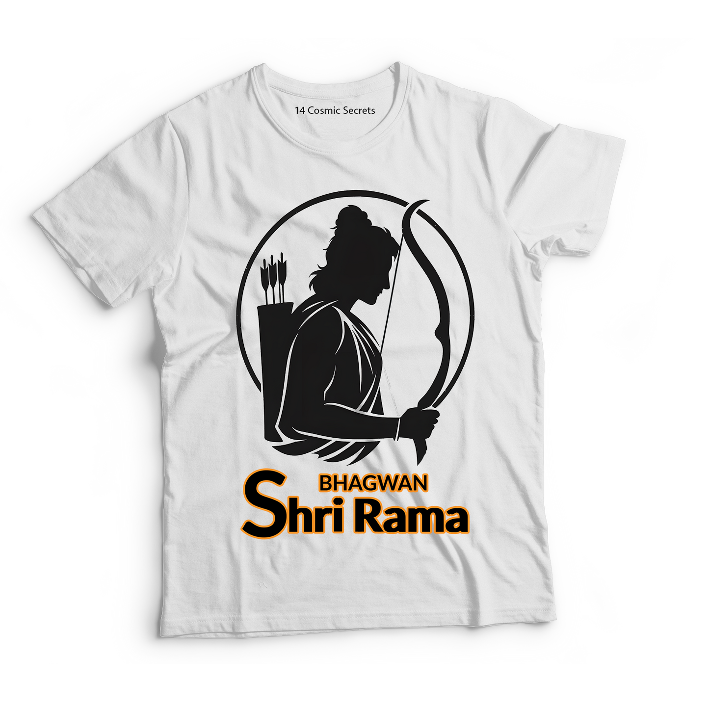 Rama's Blessings on Fabric Graphic Printed T-Shirt for Men Cotton T-Shirt Original Super Heroes of India T-Shirt