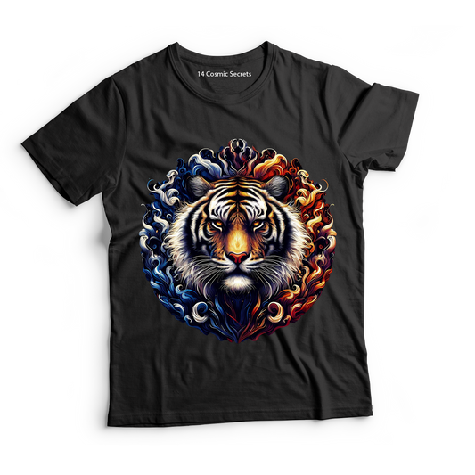 Tiger's Realm Fashion Graphic Printed T-Shirt  Cotton T-Shirt Magnificence of India T-Shirt